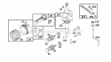 Crankshaft Piston Group Diagram and Parts List for  Briggs and Stratton Engine